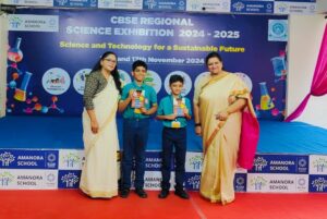 Read more about the article Students Shine at CBSE Regional Science Exhibition 2024 , Advance to National Level